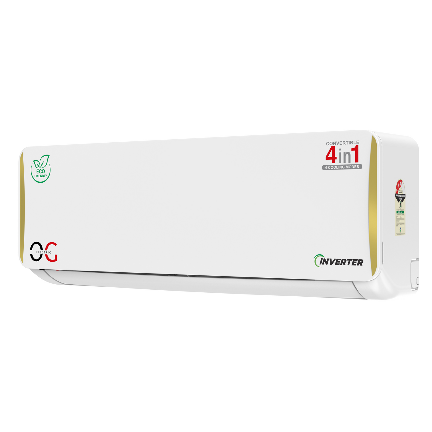 O.G ELECTRIC 1.5 ton 3 Star, Inverter Split AC (Copper, 4-in-1 Adjustable Mode, Anti-dust Filter, ASG183IOG, White)