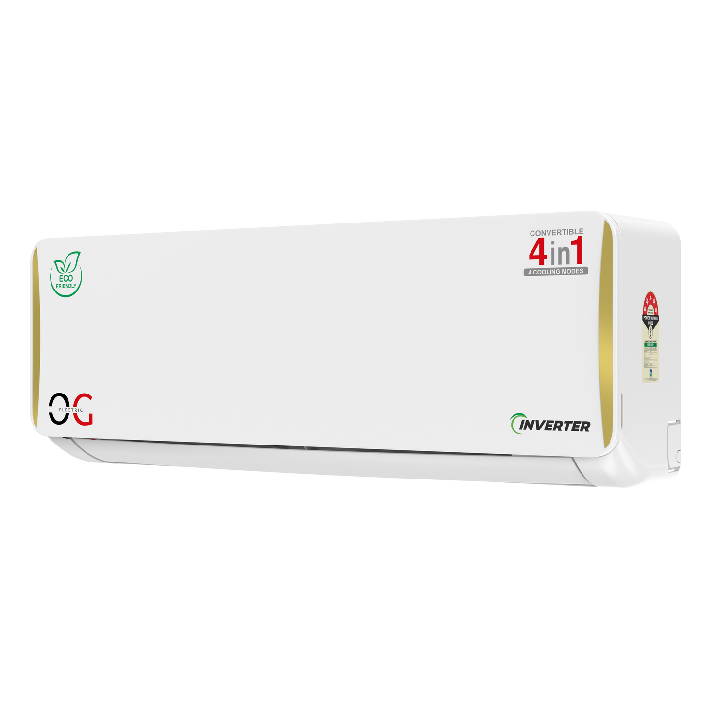 O.G ELECTRIC 1.5 ton 5 Star, Inverter Split AC (Copper, 4-in-1 Adjustable Mode, Anti-dust Filter, ASG185IOG, White)