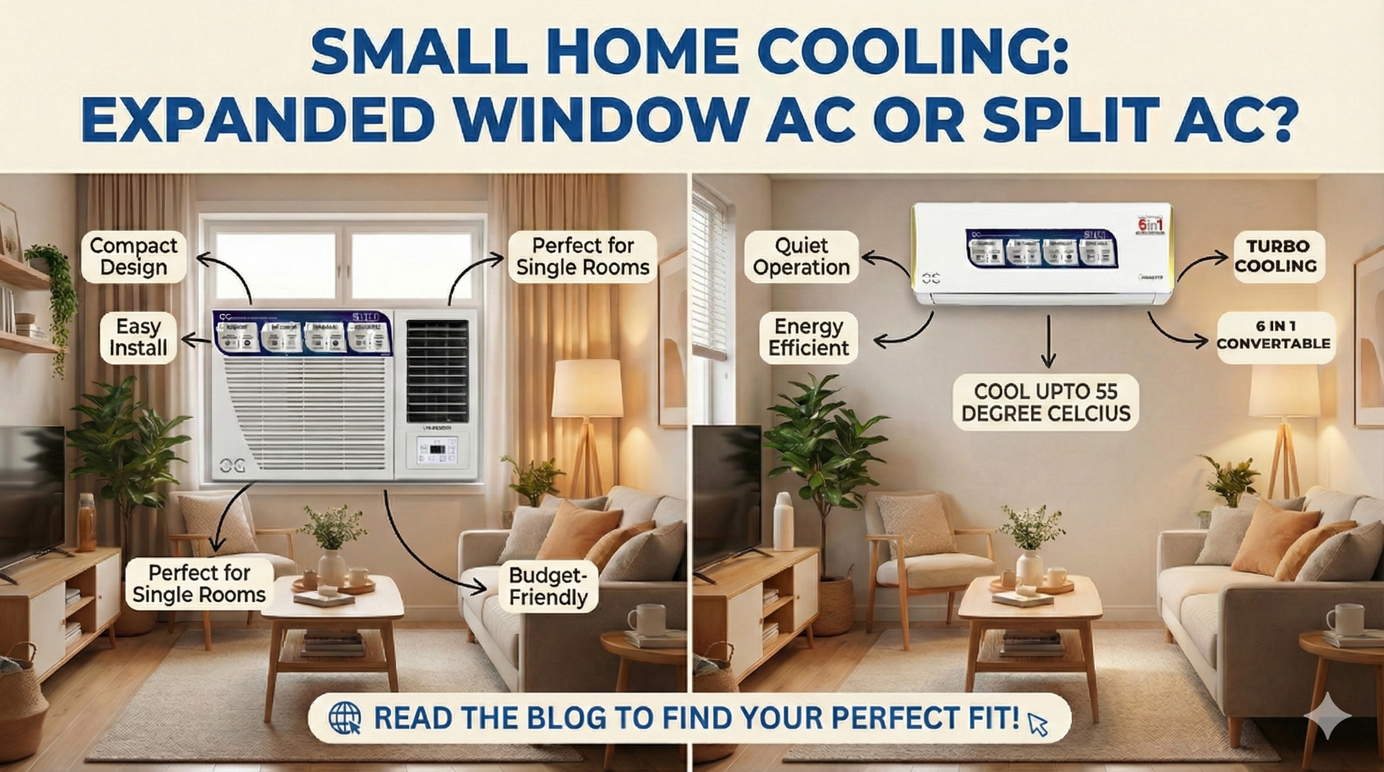 Window AC or Split AC for Small Homes: Which Is the Better Choice? – OG ...