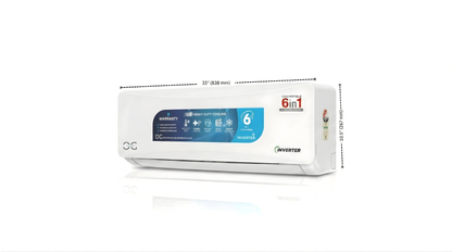 O.G ELECTRIC 1.0 ton 3 Star, Inverter Split AC (Copper, 6-in-1 Adjustable Mode, Anti-dust Filter, ASG123IOG, White)