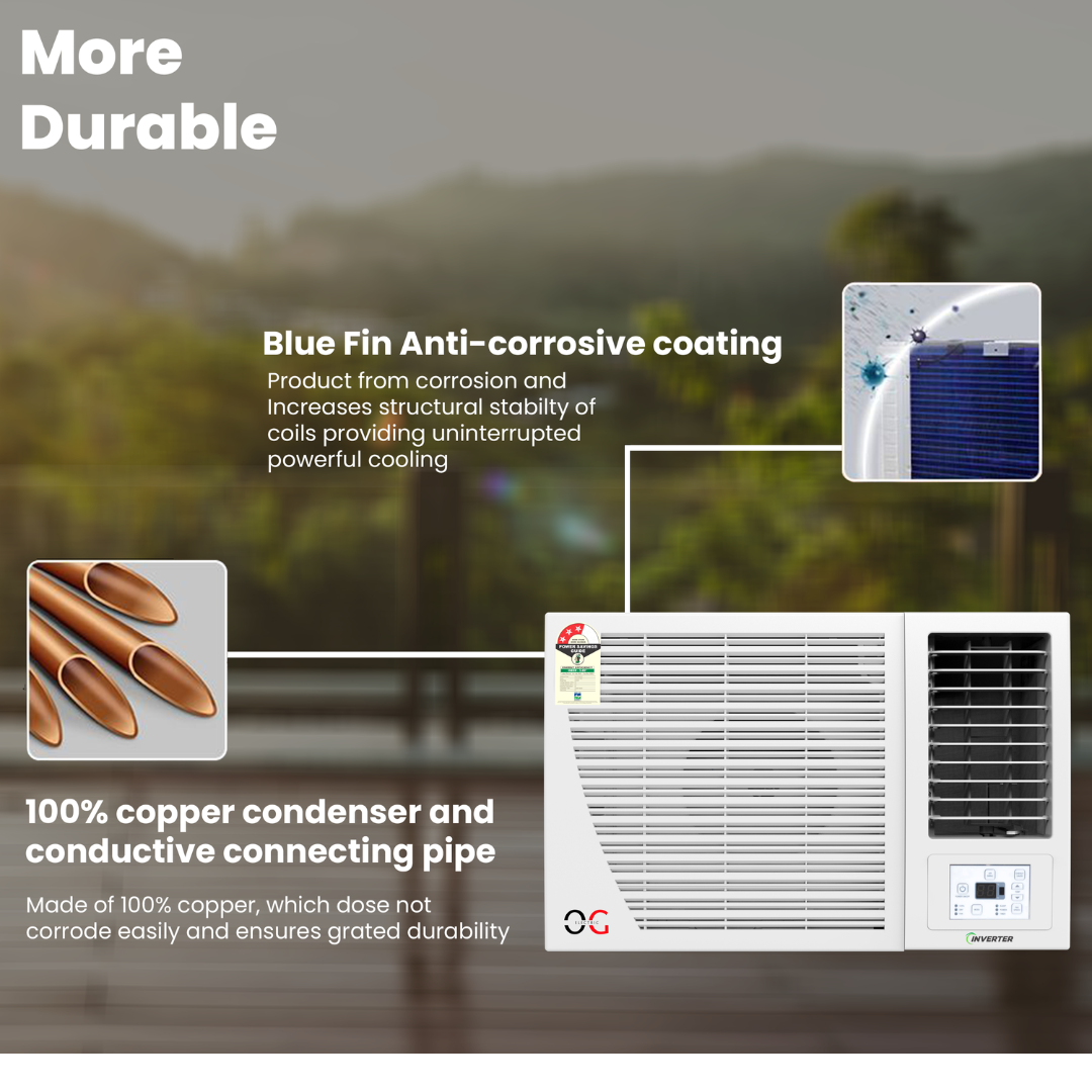 O.G ELECTRIC 1.5 Ton, 3 Star, Inverter Window AC