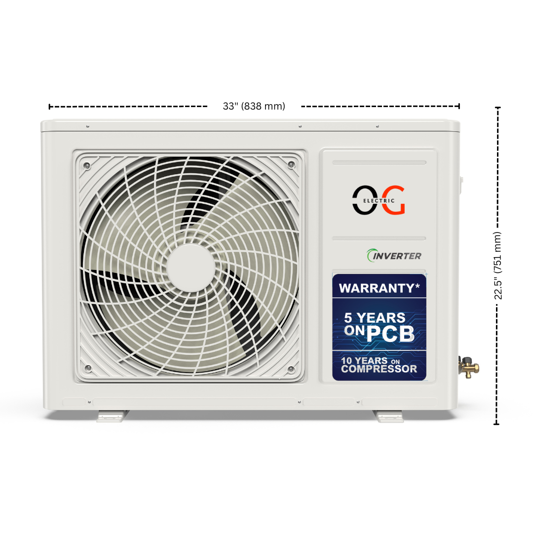 O.G ELECTRIC 2.0 ton 3 Star, Inverter Split AC (Copper, 4-in-1 Adjustable Mode, Anti-dust Filter, ASG243IOG, White)
