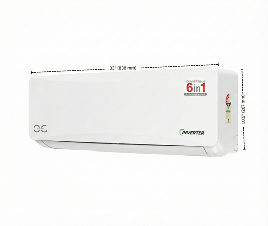 O.G ELECTRIC 1.5 ton 5 Star, Inverter Split AC (Copper, 4-in-1 Adjustable Mode, Anti-dust Filter, ASG185IOG, White)