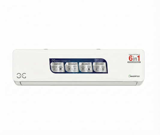 O.G ELECTRIC 2.0 ton 5 Star, Inverter Split AC (Copper, 4-in-1 Adjustable Mode, Anti-dust Filter, ASG245IOG, White)