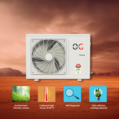 O.G ELECTRIC 2.0 ton 5 Star, Inverter Split AC (Copper, 4-in-1 Adjustable Mode, Anti-dust Filter, ASG245IOG, White)